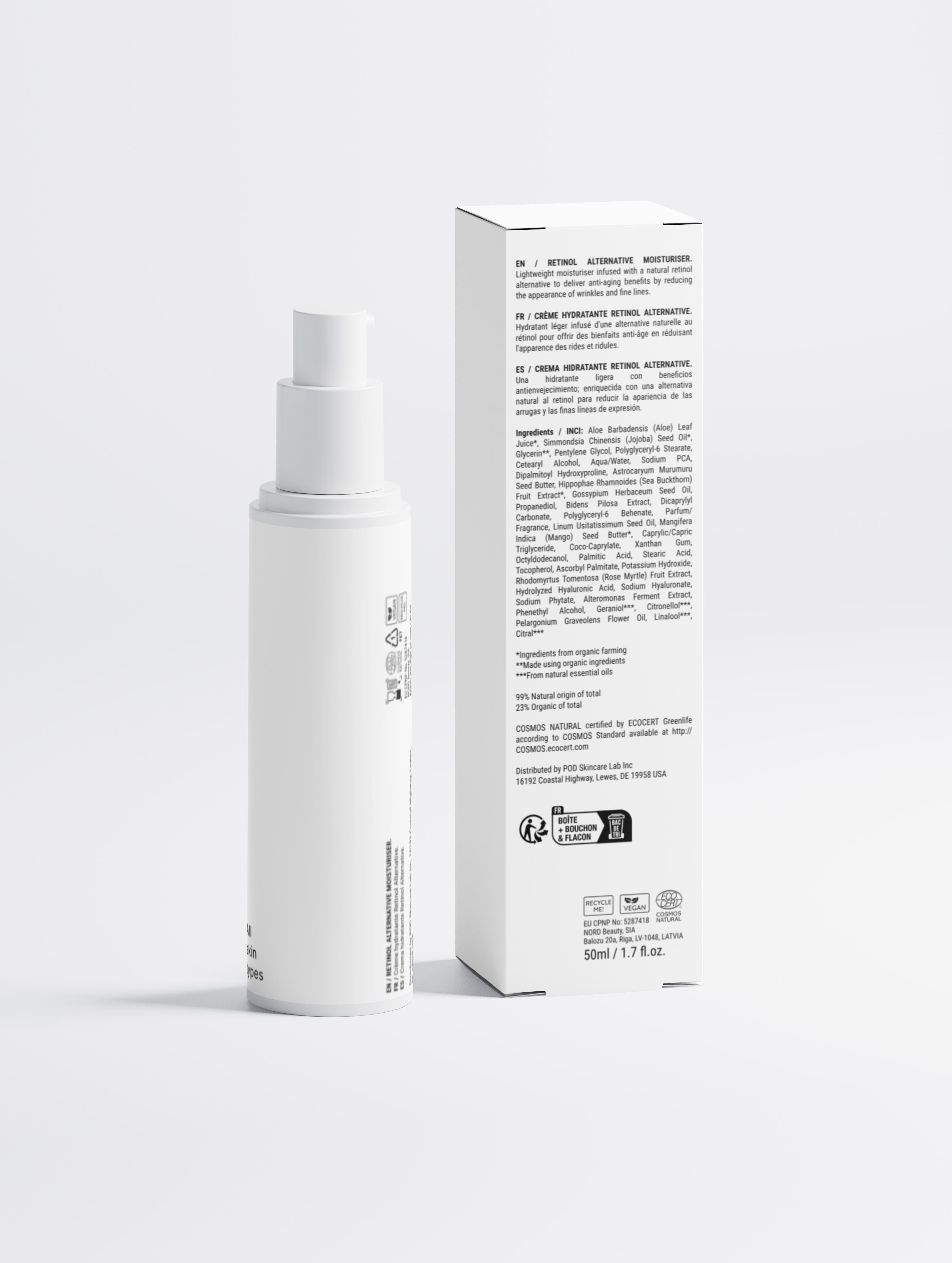 Retinol Alternative Moisturiser — back